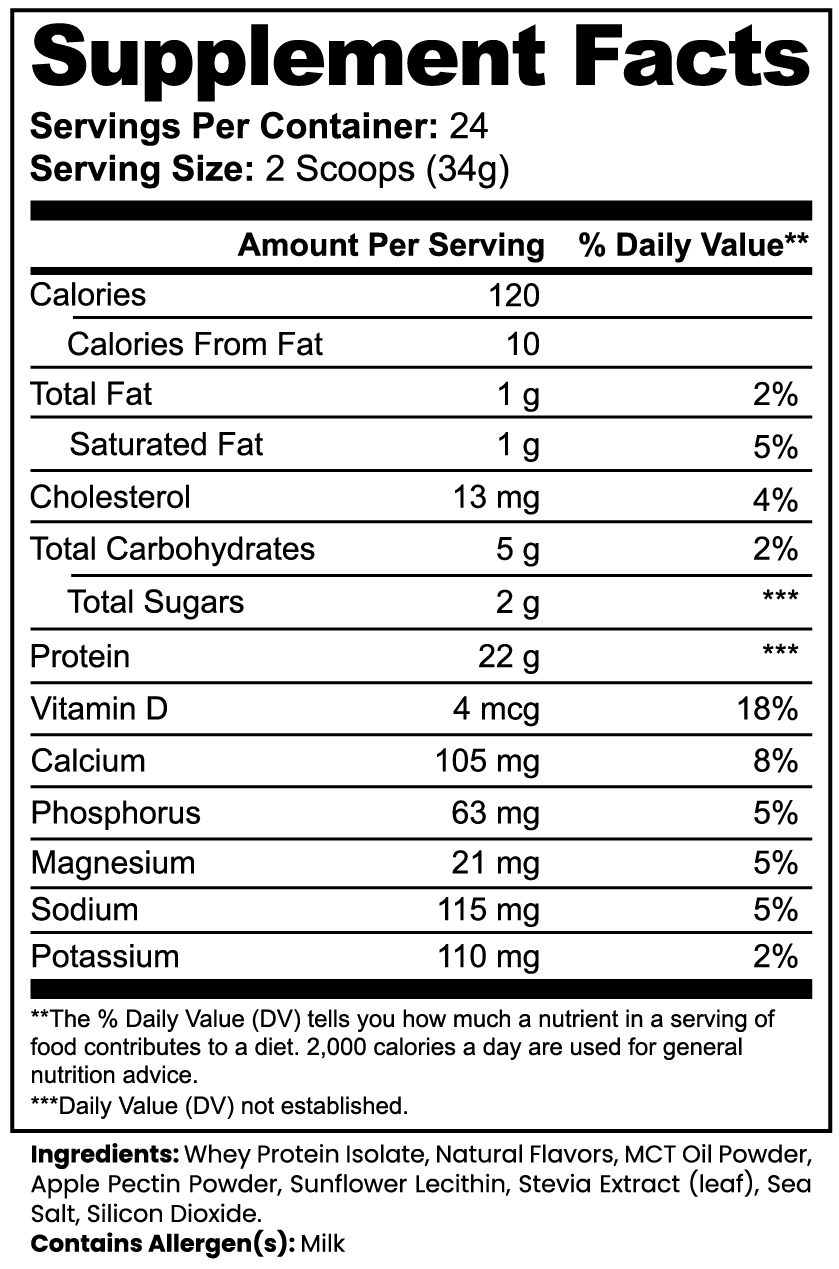 Advanced 100% Whey Protein Isolate (Vanilla) - Boostiwell
