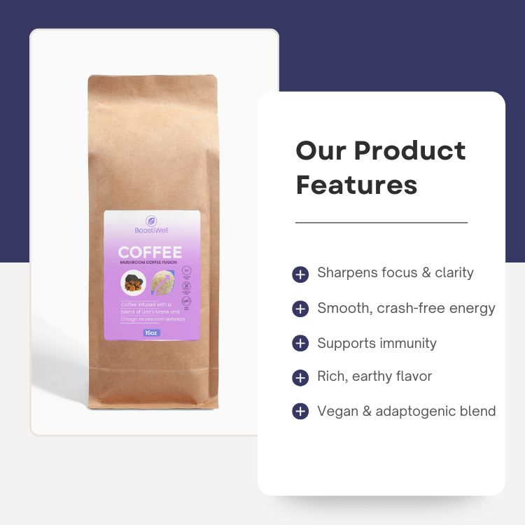 Mushroom Coffee Fusion - Lion’s Mane & Chaga 16oz