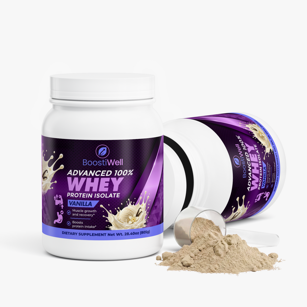 Advanced 100% Whey Protein Isolate (Vanilla) - Boostiwell