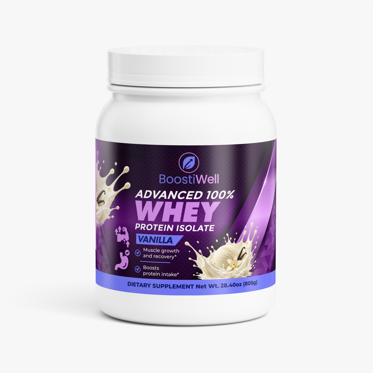 Advanced 100% Whey Protein Isolate (Vanilla) - Boostiwell